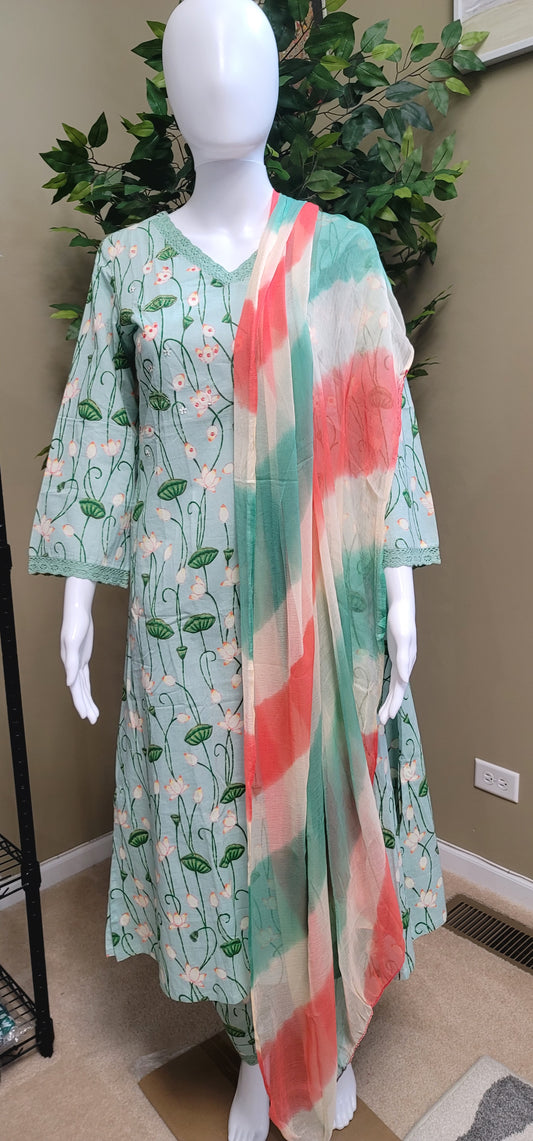 Pichwai print cotton set - dress